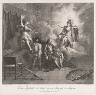 KG 12974
<br/>
Don Quichot door de Wijsheid van de Dwaasheid bevrijd.
<br/>
<em>Joullain, François (1697-1778)</em>